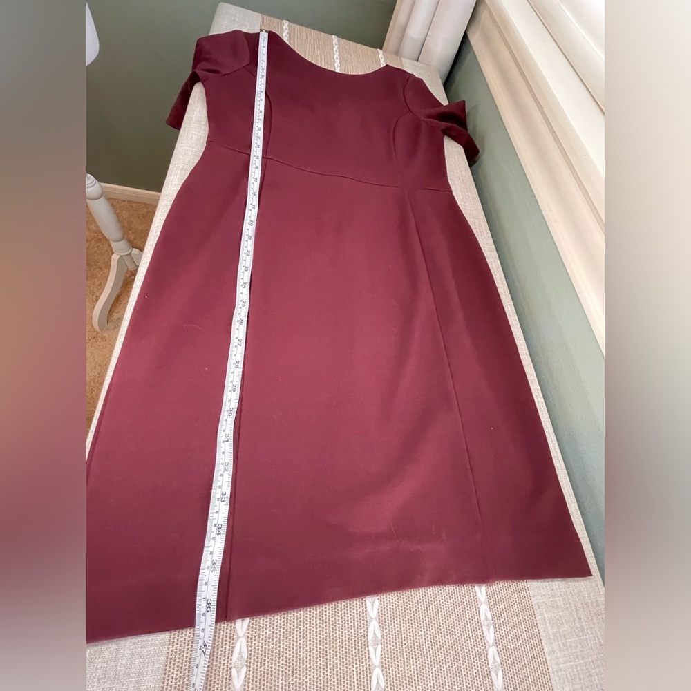 Ann Taylor Burgundy Dress Sz 8P - 8 Petite - Picture 6 of 11